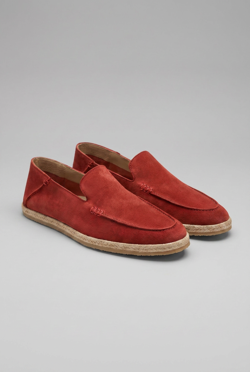 Suede Espadrille Slip-On Loafers Casual Men Shoes