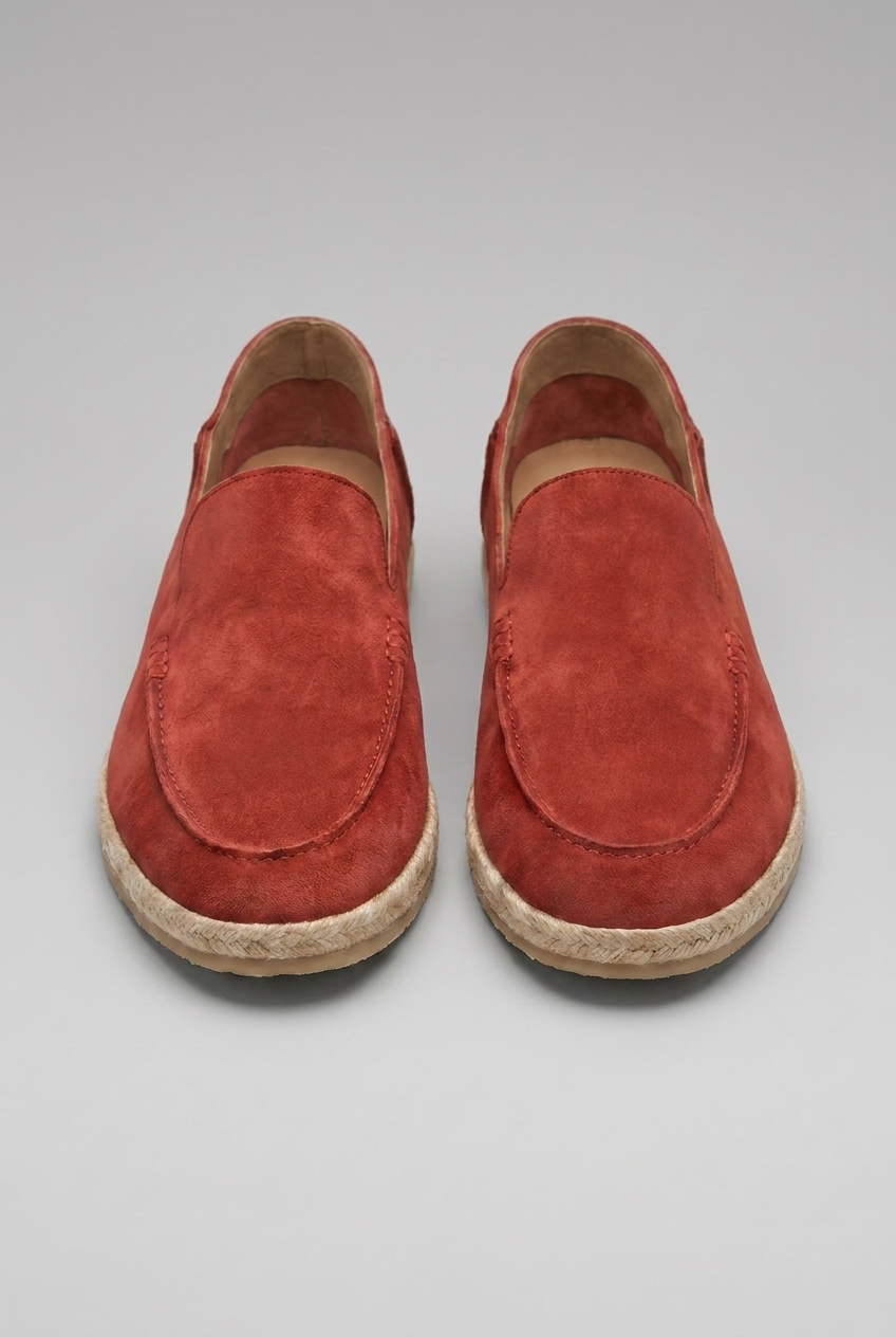 Suede Espadrille Slip-On Loafers Casual Men Shoes