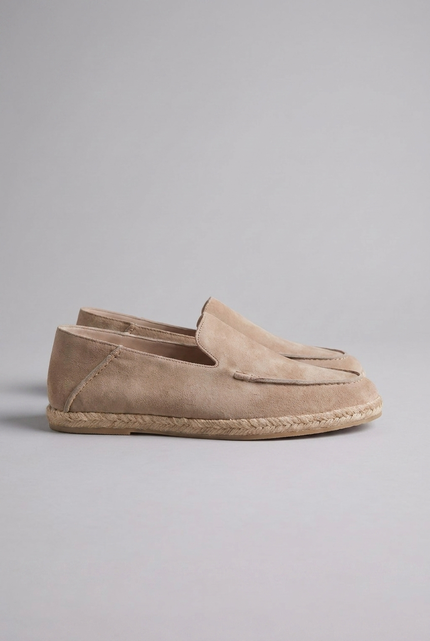 Suede Espadrille Slip-On Loafers Casual Men Shoes