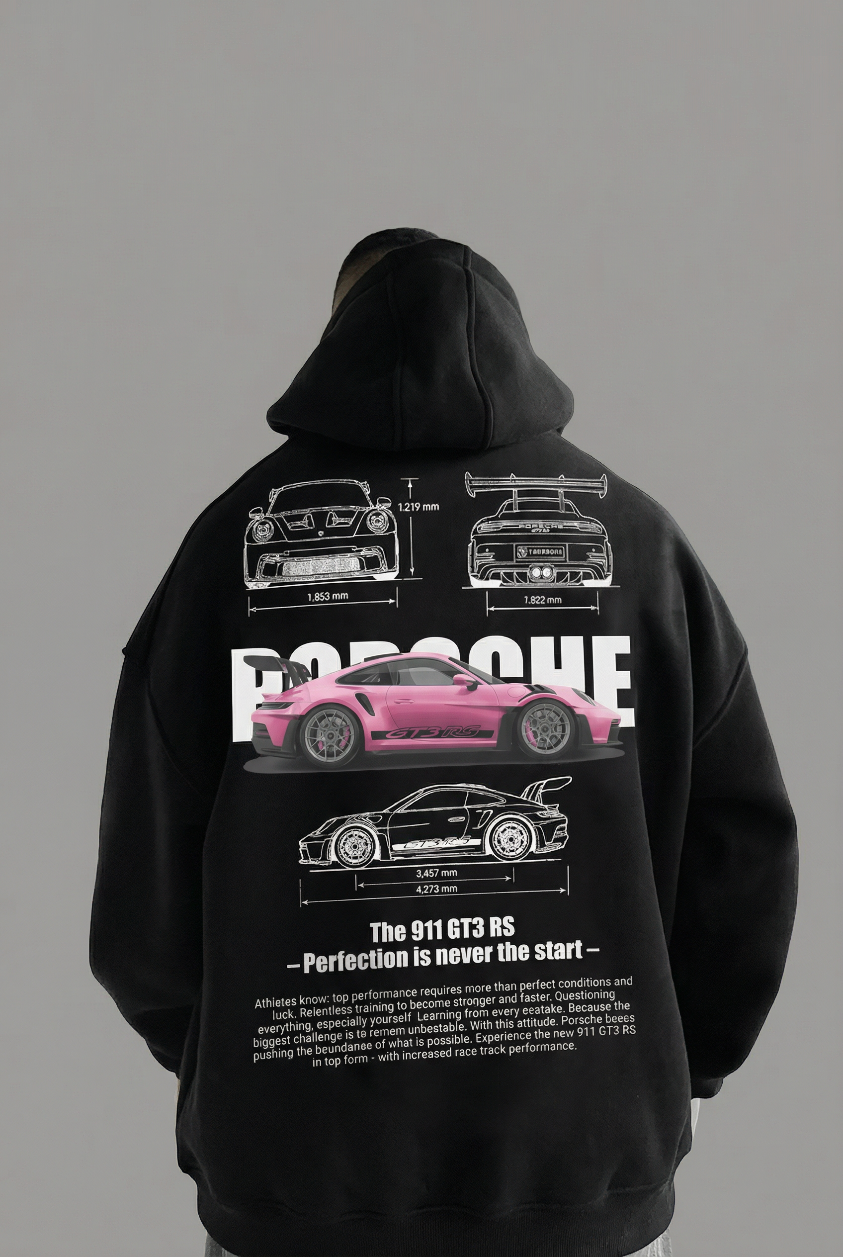 Men's Racing Graphic Relaxed Fit Hoodie