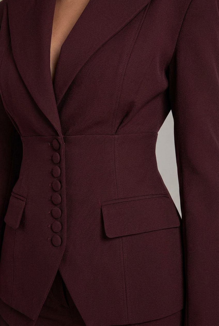 Tailored Wide Leg Comfortable Business Suit Women