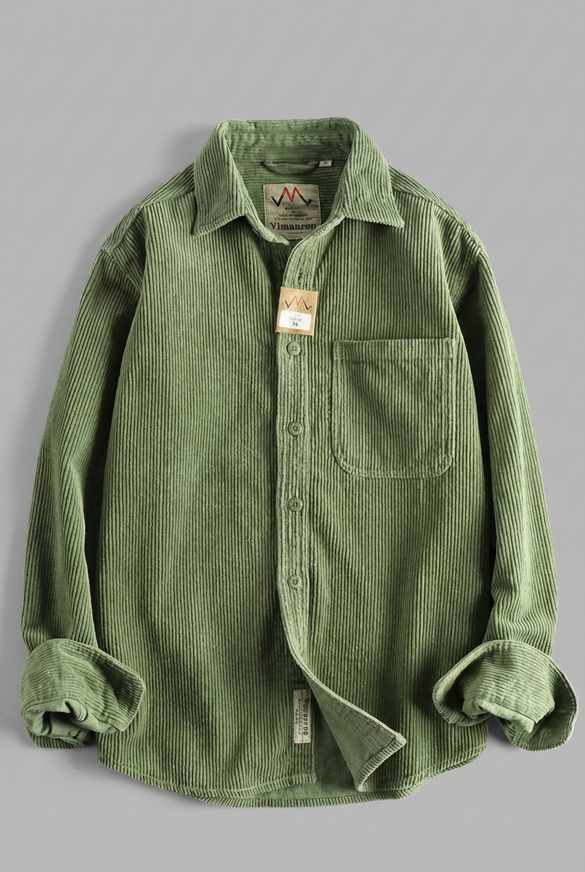 Men's Corduroy Overshirt – Textured Finish, Reinforced Seams & Easy Layering