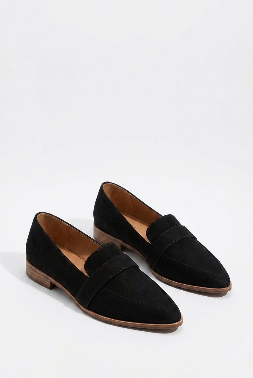 Suede Style Pointed Toe Warm Loafers Women