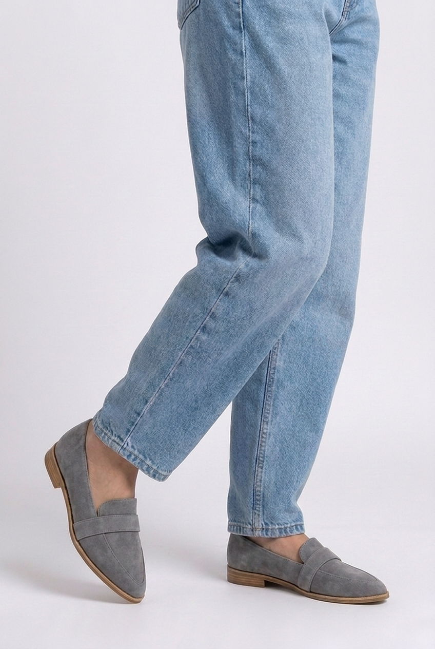 Suede Style Pointed Toe Warm Loafers Women