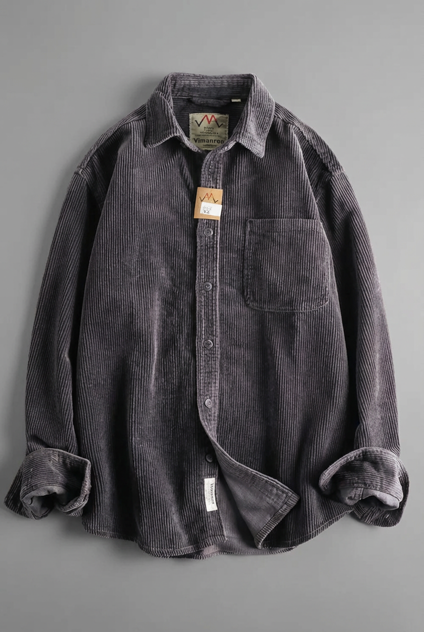 Men's Corduroy Overshirt – Textured Finish, Reinforced Seams & Easy Layering
