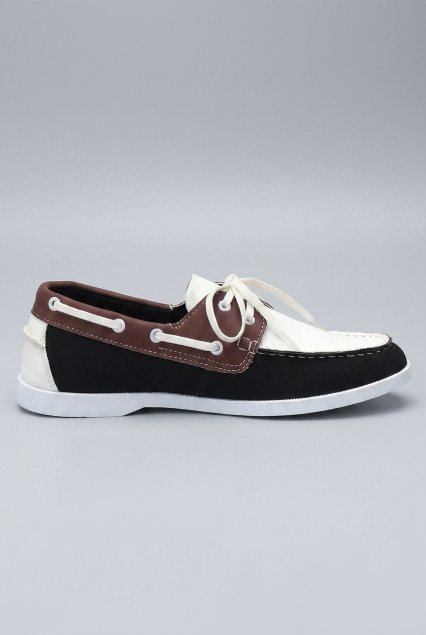Lace Up Leather Style Casual Boat Shoes Men