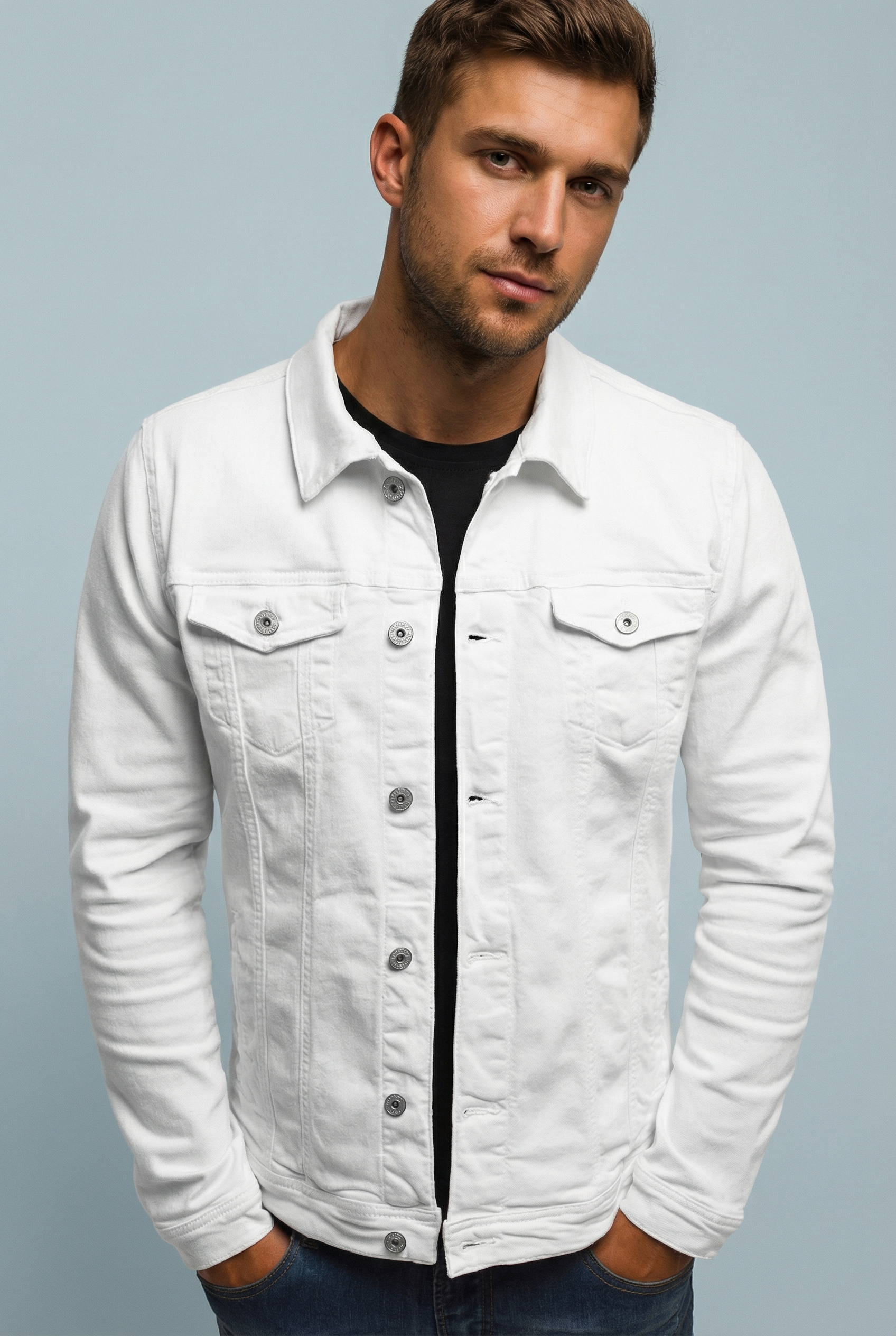 Men’s Button-Front Trucker Jacket