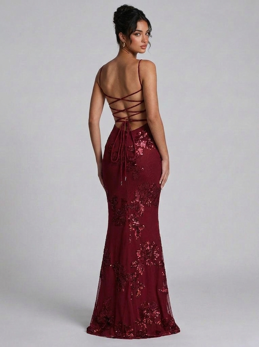 Corset Sweetheart Fishtail Prom Maxi Dress